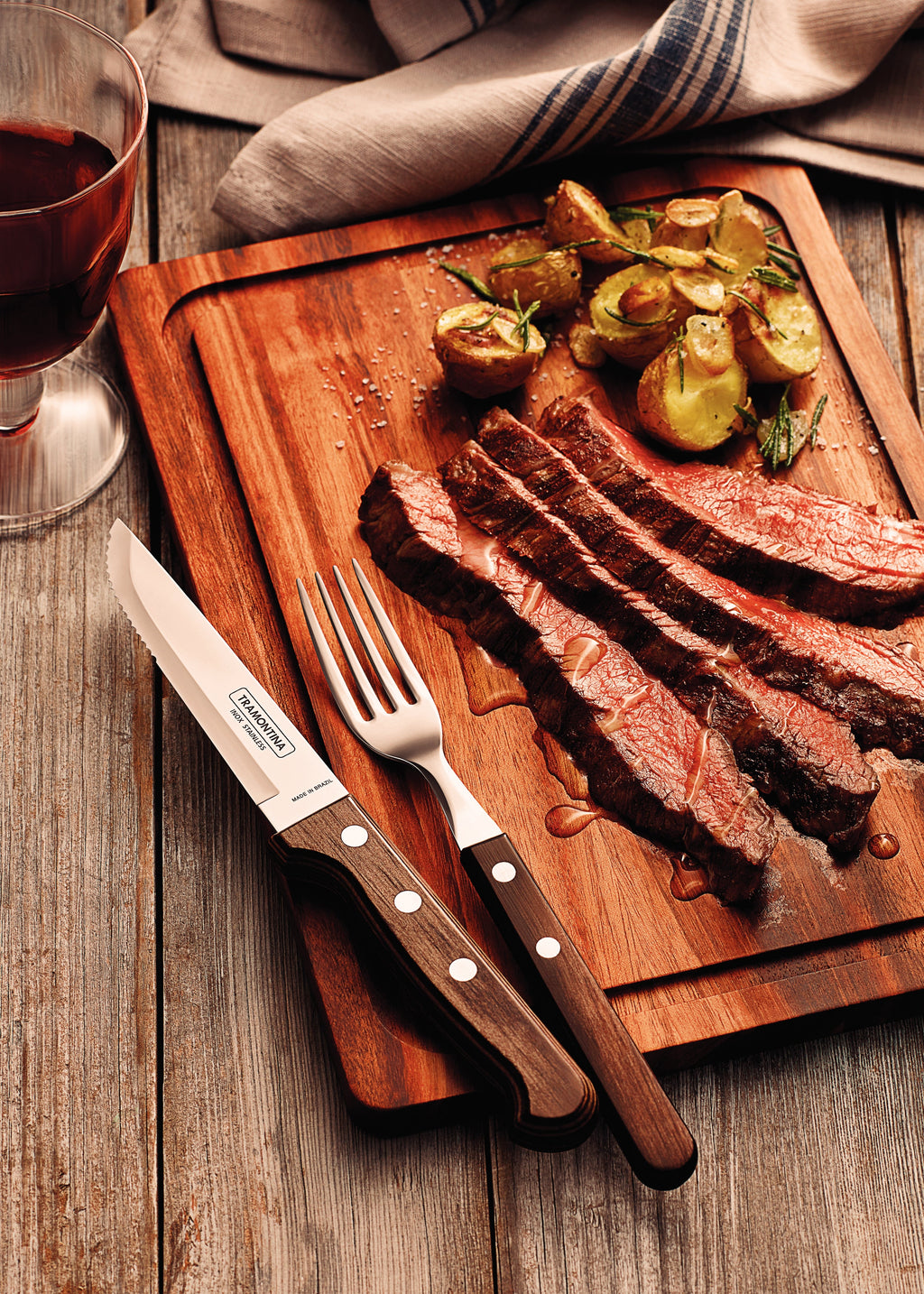 Cuchillos Jumbo Polywood para asado